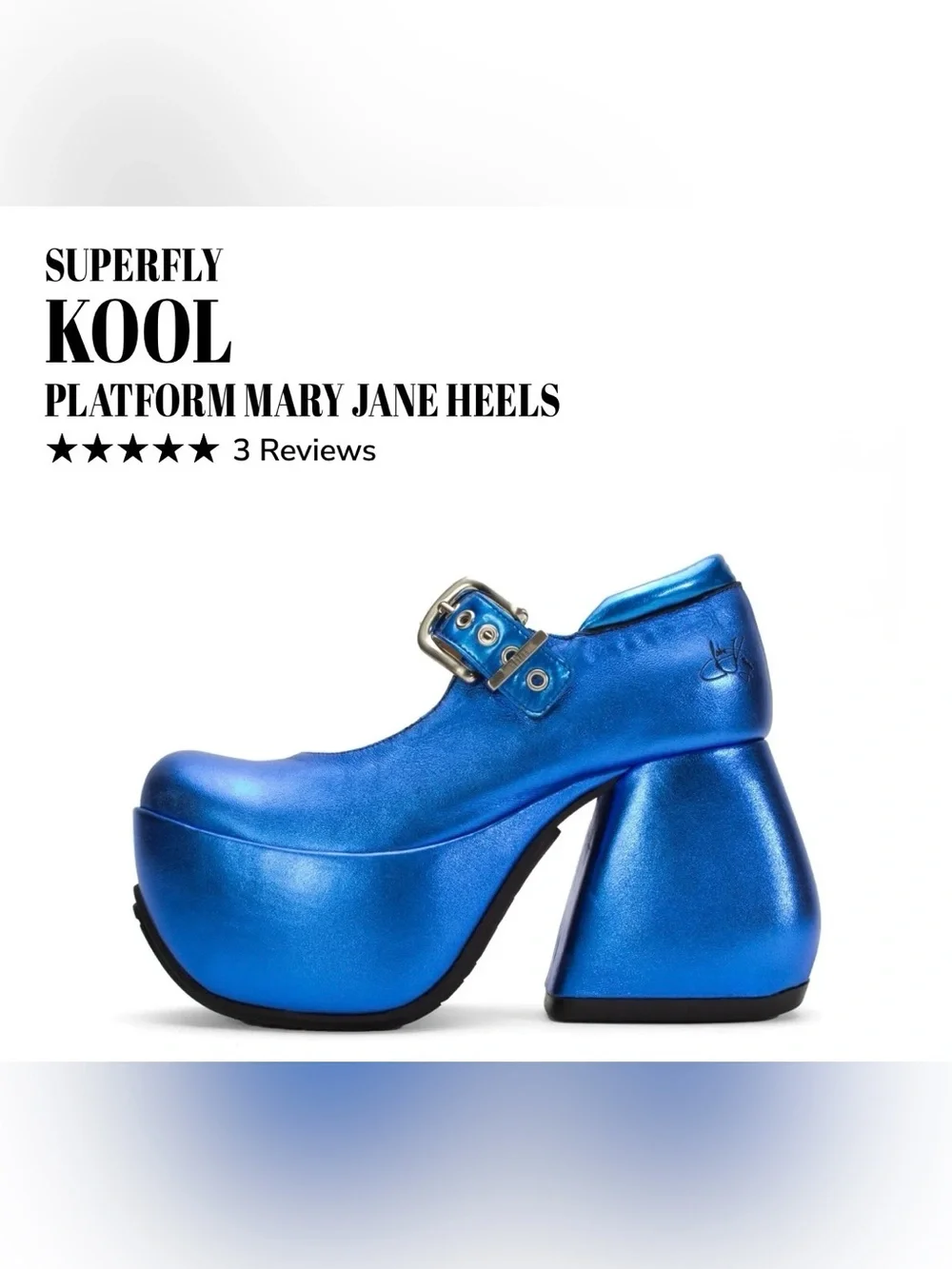 Preowned John Fluevog Superfly Kool Mary Janes in Size 8